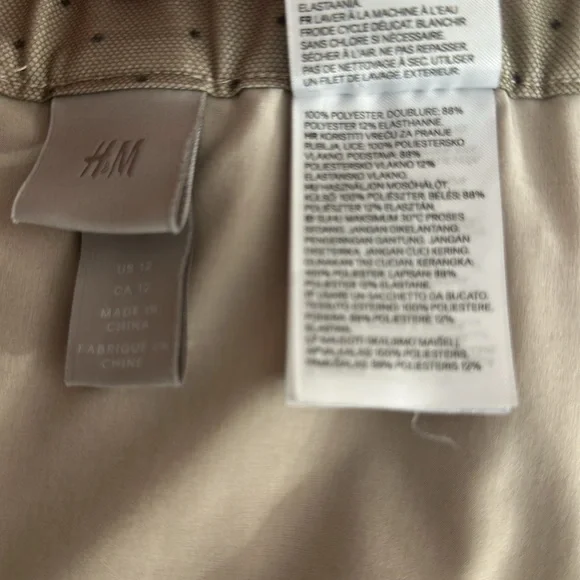 🐦⬛ H&M Tulle Swiss French Dot A-line midi Skirt size 12 - Picture 8 of 11